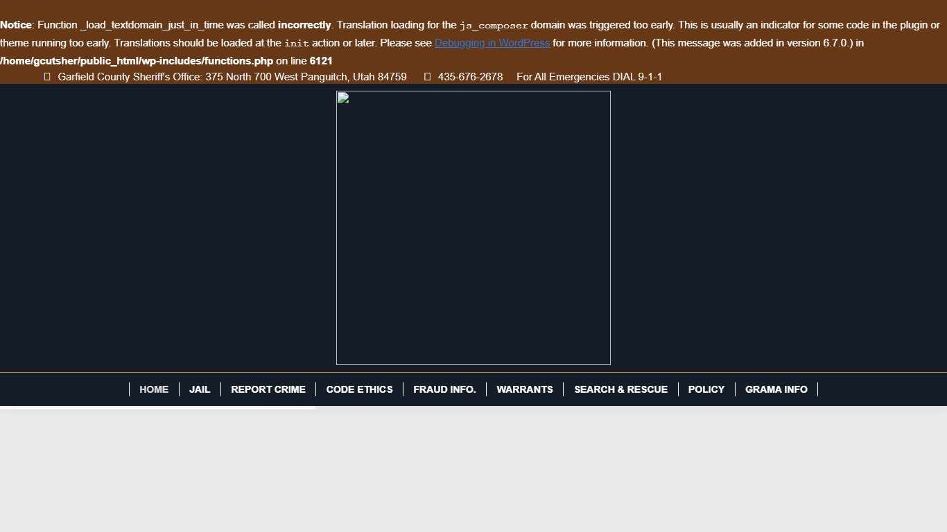 Garfield County Sheriff Panguitch, Utah – Garfield County Jail in Panguitch, Utah